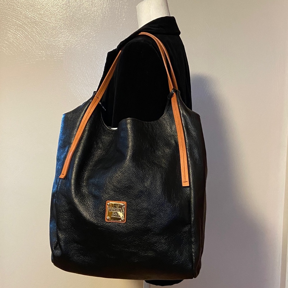 Valentina Black Leather Tote Bag - Picture 14 of 14